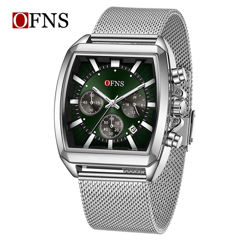 Ofns Classic Six-Hand Chronograph Men's Sports Watch, 30M Waterproof Quartz