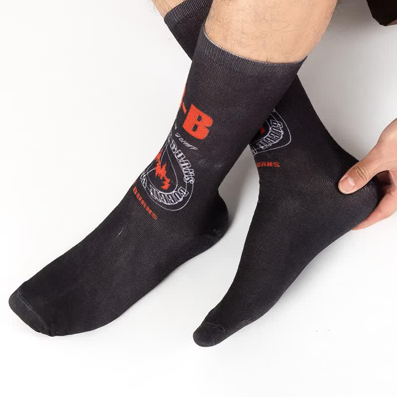 BOBBIE BURNS Pattern Mid-Calf Socks MISC