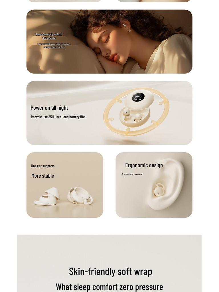 2025 Bluetooth In-Ear Sleep Earphones: Noise-Canceling, Comfy Fit, Long Battery