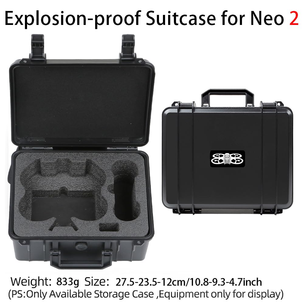DJI Neo 2 Drone Storage Case, Waterproof Hard Carrying Case, Large Capacity, Full Protection, Dustproof, Shockproof, and Convenient to Carry