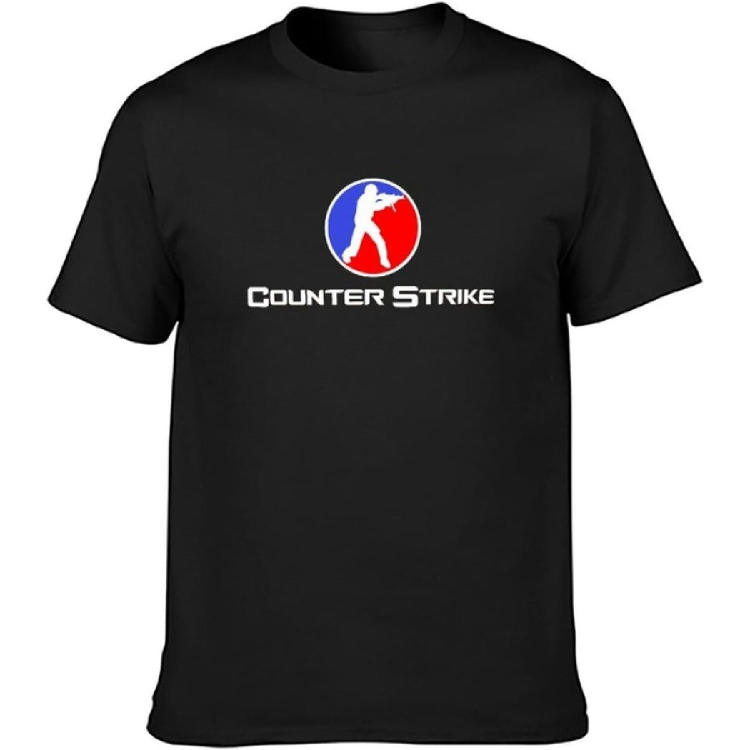 

r_yes Counter Strike Unisex T Shirt Printed Tee Graphic Top Men Shirt Black S