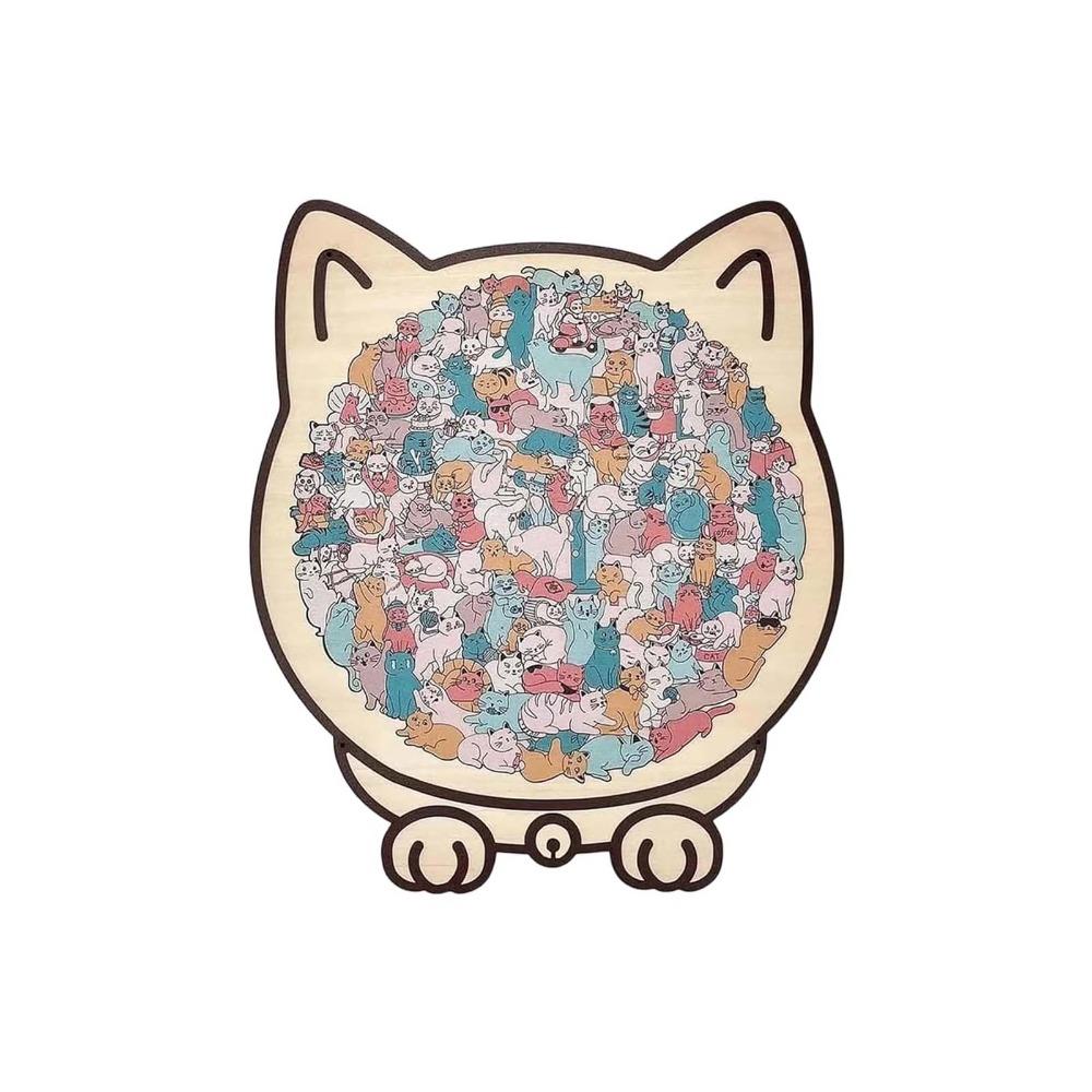 

Cute Kitten Cat-shaped Jigsaw Brain Burning Unique Irregular Puzzle Birthday Xmas Gifts Style 2