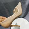 Mesh drill high heels nude high, heels, mesh, shoes, drill, sole, single, mesh, shoes, breathable, sexy pointed, sexy pointed cm