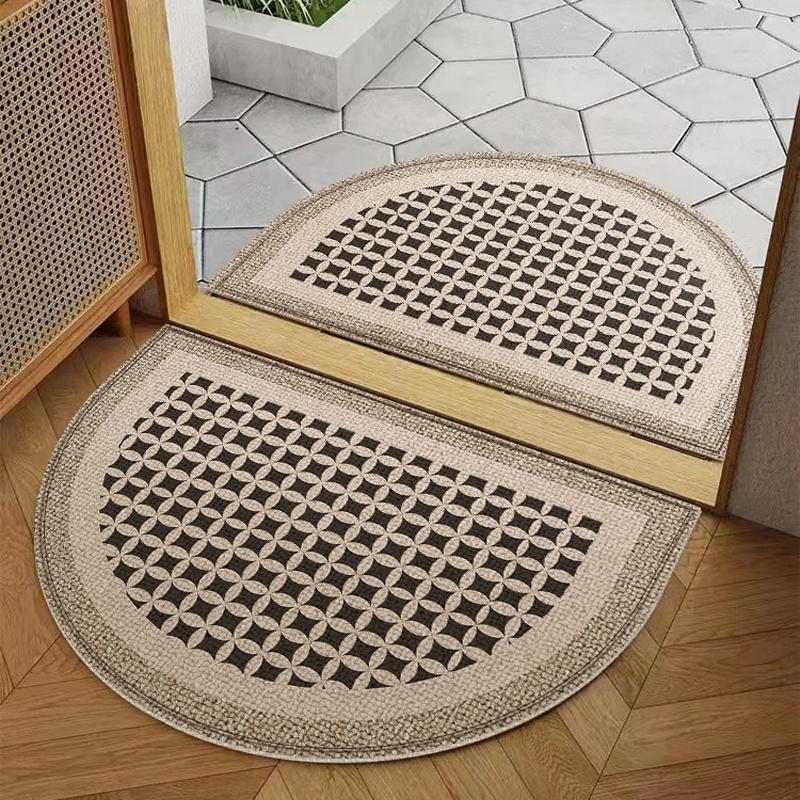 Semi-Circular Entry Floor Mat - High-End Indoor and Outdoor Entrance Foot Mat for Kitchen Carpet - Home Decoration