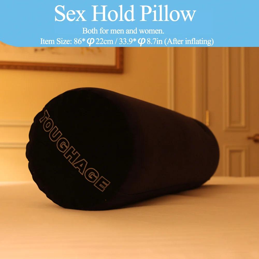 Inflatable Wedge Pillow Love Positions Support Cushione Foldable PVC Flocking Sofa Pillow Adult Games Sex Toy For Couples Female