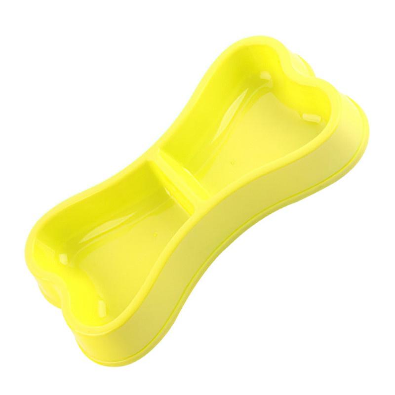 

Pet Double Bowl With Bone-shaped Design Pp Plastic Material зелёный