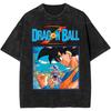 Dragon Ball Anime Printed Tshirt Mens and Womens Washed Tshirt High Quality Vintage Cotton Tshirt Harajuku YK Tops