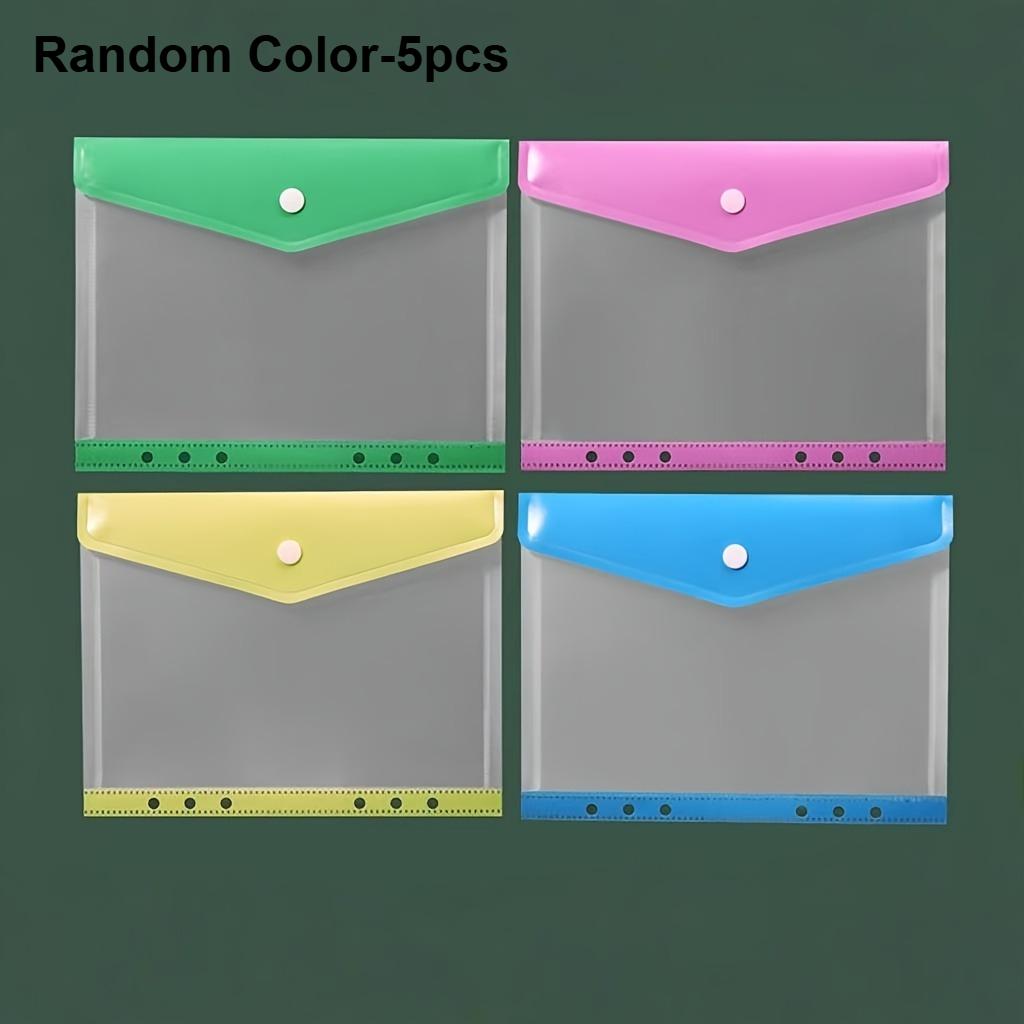 5pcs A5 Expandable Document Folders Featuring a 6-Ring Binder PP Plastic with Button And Label Pockets School Office And Travel 1950₽