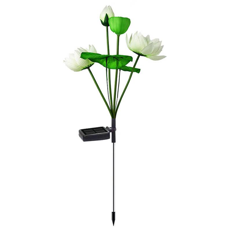 Solar Lotus Flower Garden Stake Lights (2-Pack)