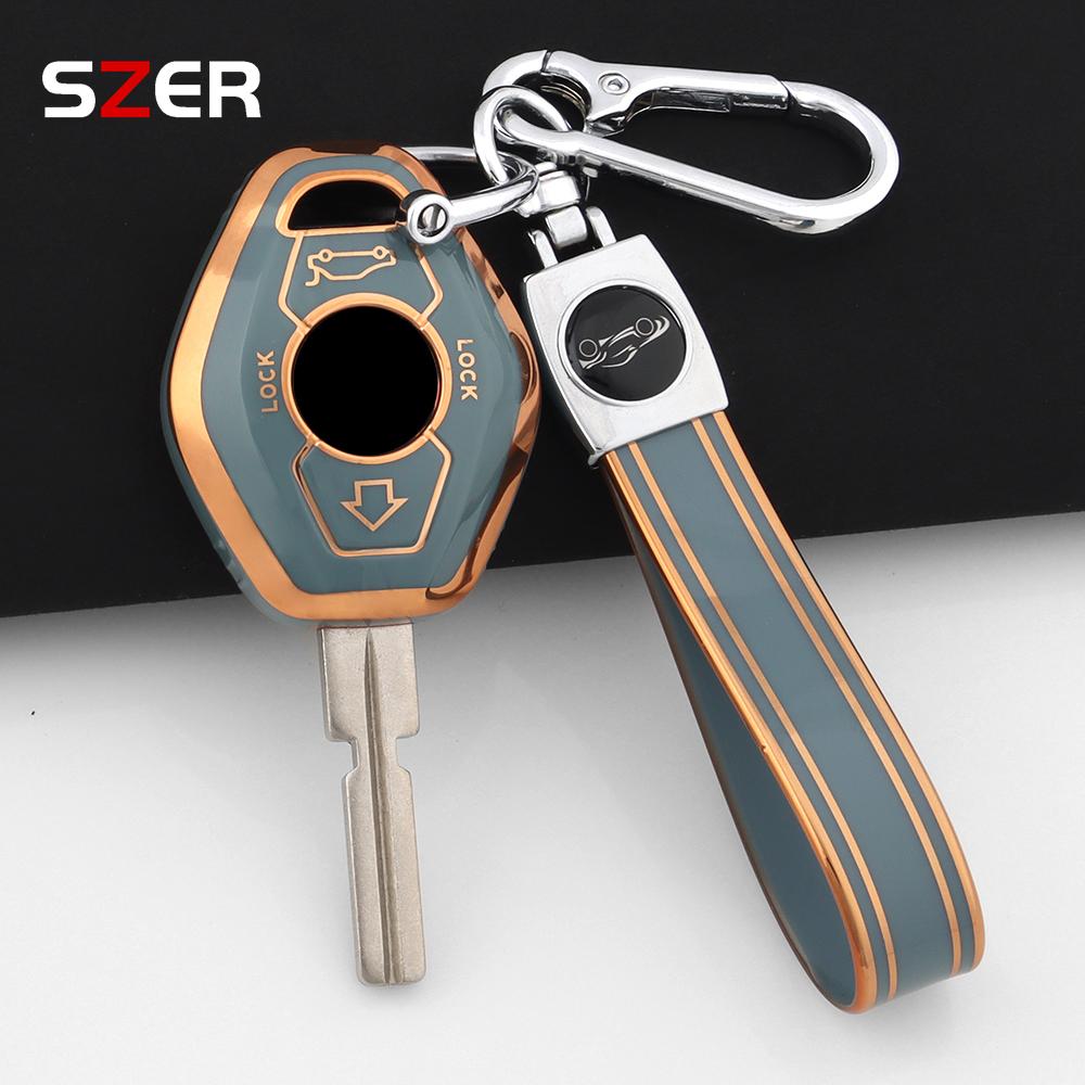 Tpu Smart Car Key Case Cover Shell For Bmw X3 X5 Z3 Z4 3 5 7 Series E38 E39 E46 E83 1998-2005 Holder Bag Keychain Accessories