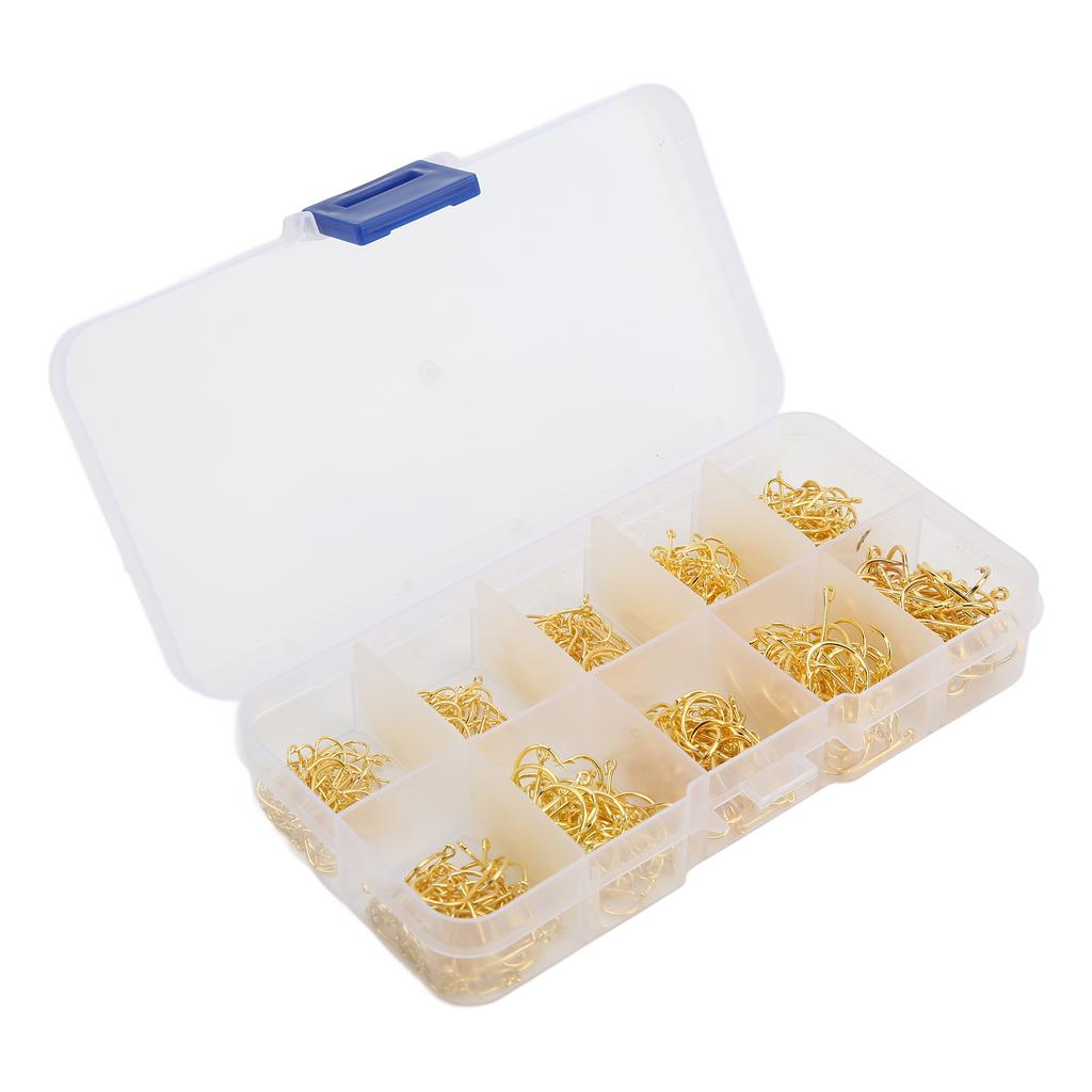 500pcs Fishing Hooks Set Carbon Steel Single   Fishhook Fly Fishing Carp Hooks