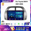 Android 17 Pour Toyota RAV4 2001 2002 2003 2004 2005 2006 Carplay 2DIN Autoradio Lecteur Multimédia Vidéo Navigation GPS 8G+256G