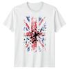 Distressed Union Jack Flag T-Shirt UK England Britain Football Tee For Men Women