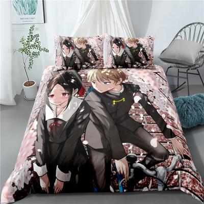 3D Printed Anime Kaguya-sama Love Is War Duvet Cover Bedding Set Double Twin Full Queen King Adult Kids Bedclothes Quilt Cover