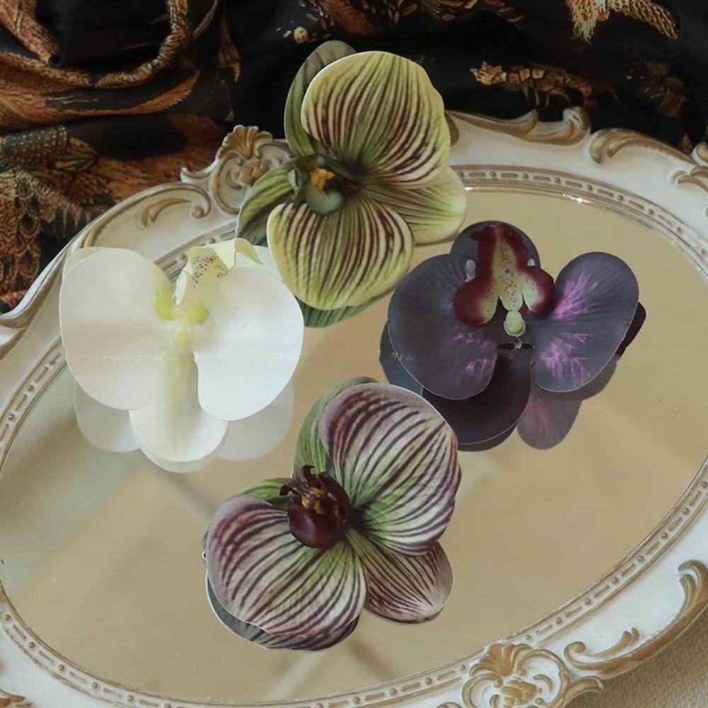 Bohemia Barrettes Flower Hair Claw Shark Clip Large Shark Clip Butterfly Orchid Hair Clip  Daily