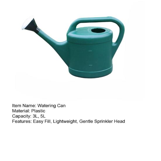 Long Spout Watering Can Plastic Watering Can with Ergonomic Handle 3L 5L Watering Pot with Removable Sprinkler Head for Indoor Outdoor Gardening