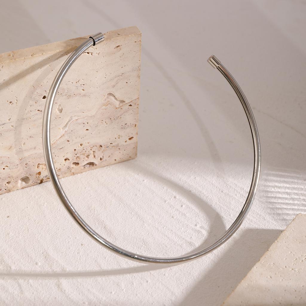 Simple Open Circle Choker Necklace for Women Trendy Gold Color and Silver Color Ladies Collar Accessories 2026 Fashion Jewelry