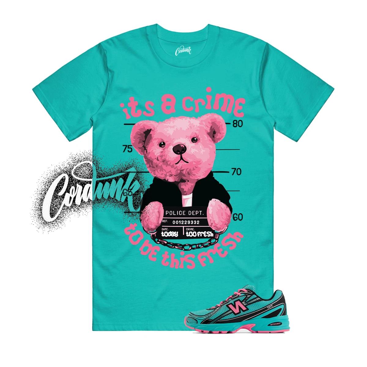 

740 V2 Cyber Jade Black Pink South Beach T Shirt Match Match CRIME 2XL