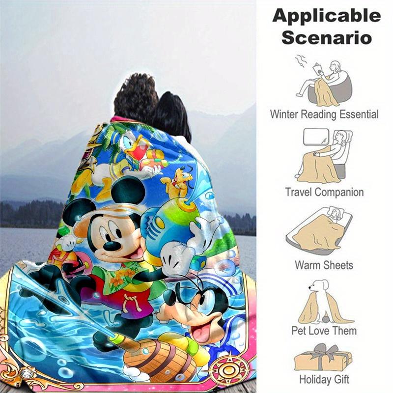 1pc, Disney Characters Home Decorative Blanket: A Perfect Gift for Bedroom, Living Room, Travel, Camping, Car, Beach, Office Nap, Ideal Sofa Throw, Ou