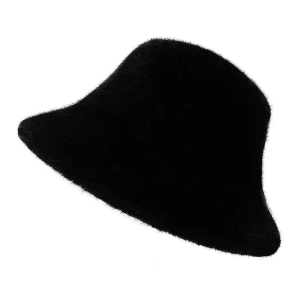 Furry Winter Furry Hat Oversize Plush Hat Cute Fisherman's Hat  Winter