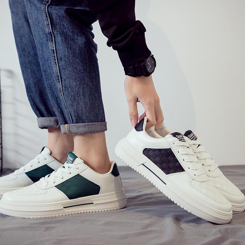 Little white shoes men's 2024 summer new men's shoes Internet celebrity explosion comfortable casual versatile sports leather flat baseplate shoes