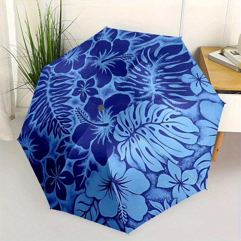 1pc Floral Pattern Automatic Open/Close Umbrella with One Touch Button,, Windproof Design   Lightweight Portable Umbrella for Women & Men6120