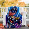 1pc UFO Robot Grendizer5 Theme Blanket - Digital Print, Polyester, Cozy for All Seasons, Perfect for Outdoor, Camping, and Travel