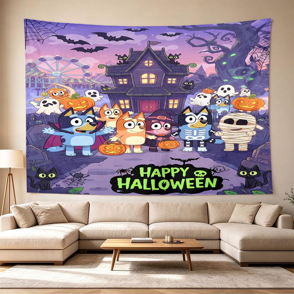 Halloween Party Celebration Clear Pattern Tapestry, Wall Decor for Apartment, Studio and Photoshoot Backdrop,Perfect Gift