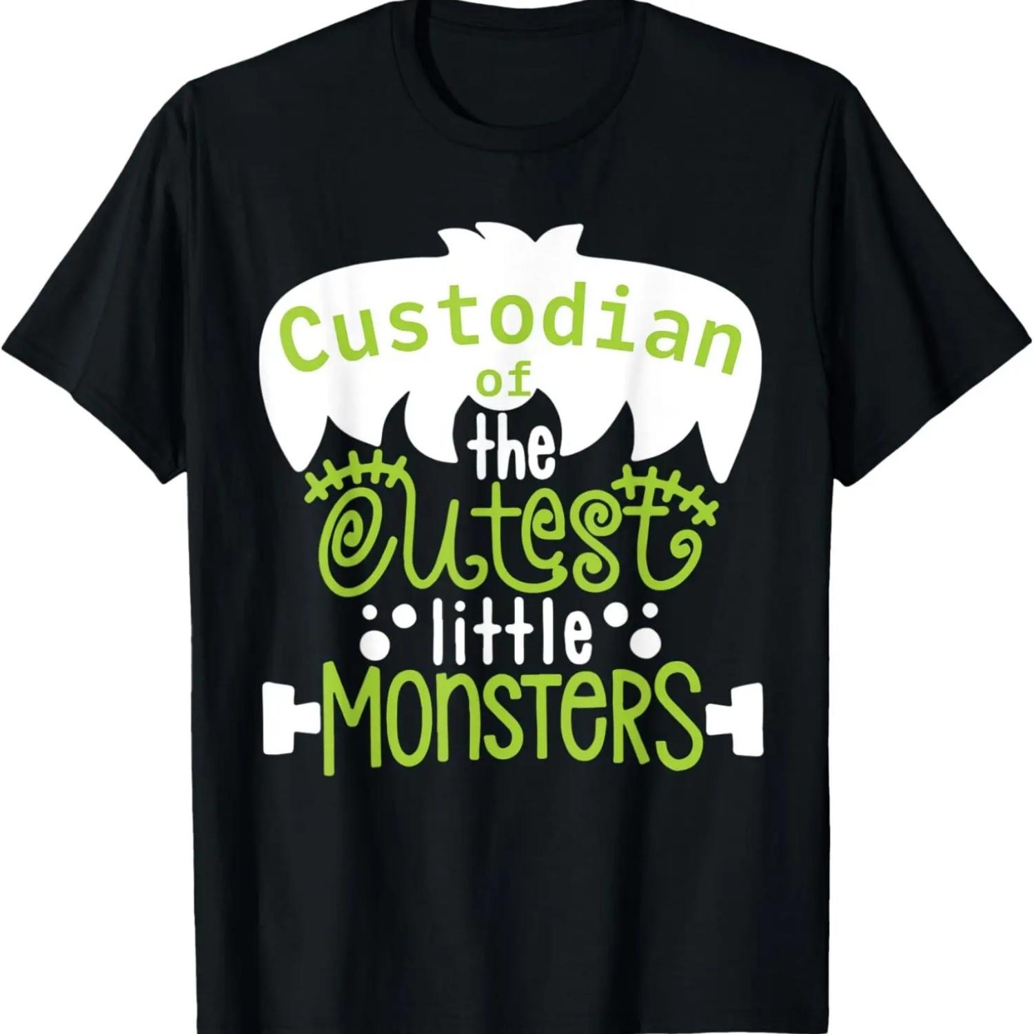 Custodian Of The Cutest Little Monsters Halloween Costume T-Shirt S чёрный