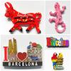 Spain Fridge Stickers Barcelona Travel Souvenirs Bullfight Mosaic Lizard Santiago De Compostela Fridge Magnets Birthday Gifts