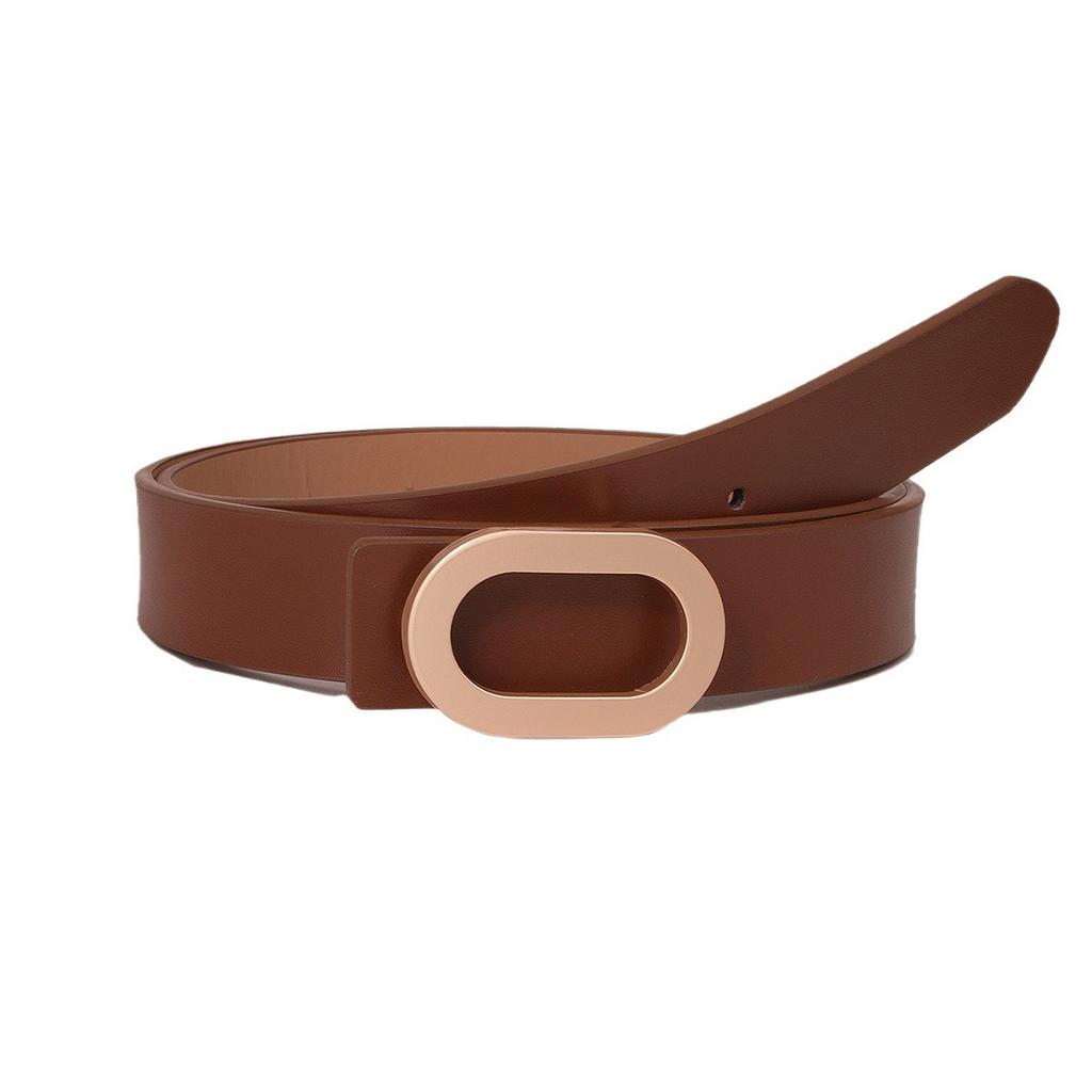 New Korean Version of Oval Simple Belt Versatile Women's Fashion Belt