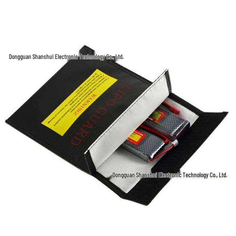 

Взрывозащищенный, термостойкий, огнестойкий мешок для хранения литиевых батарей Small 18x23cm чёрный