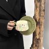 OLOEY Retro Oil Painting Coffee Cup and Saucer Set