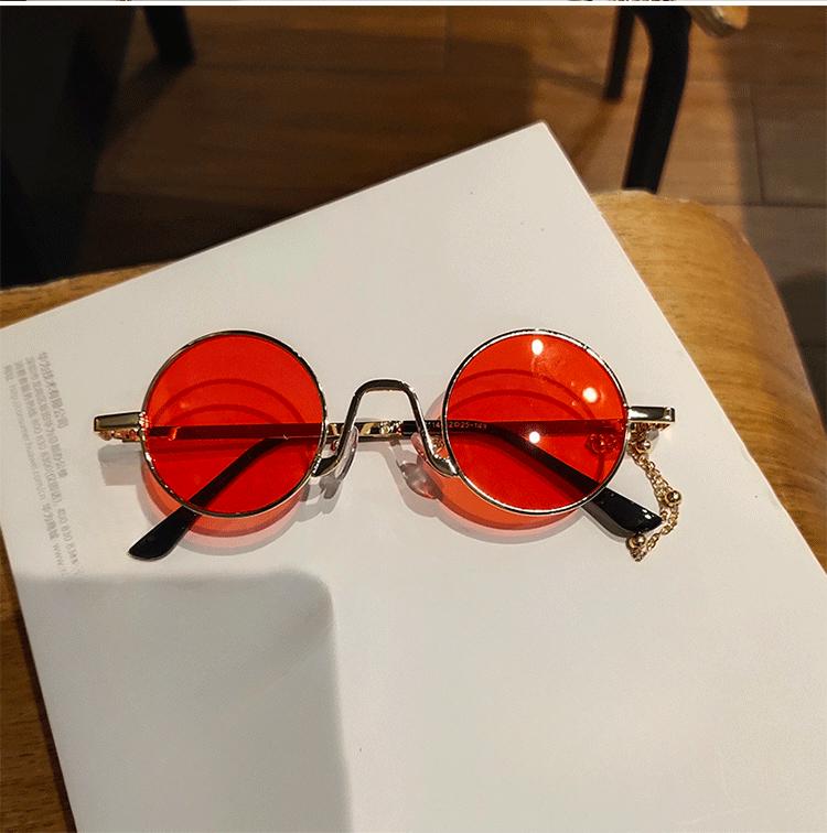 Colorful Round Punk Sunglasses Woman Brand Designer Metal Frame Sun Glasses For Man and Woman Driving Outdoor UV400 Eyewear
