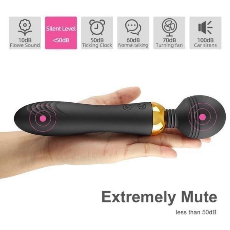2023 Power Stick AV Vibrator Double Head 9-Speed Power G-Point Massager Vaginal Anal Stimulation Female Sex Toy Bullet