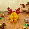 Yousheng 3D Printed Christmas Reindeer Figurine Xmas Elk Ornament Fidget Toy with Movable Joints Articulated Deer Model Car Dashboard Decoration