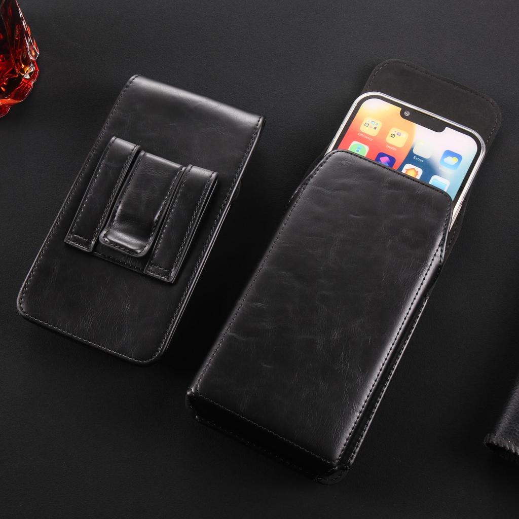 Pouzdro na telefon s klipem na opasek z hovězí kůže Pánské pouzdro do pasu pro iPhone 16 15 Pro Samsung Galaxy S24 S23 S22 Plus Xiaomi Redmi Note 13 12 Oppo pouzdro na pouzdro