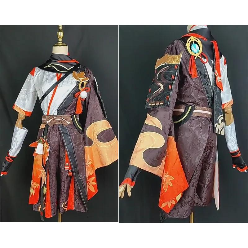 Kazuha Cosplay Costume Wig Impact Kazuha Kaedehara Cosplay Outfits Party Costumes