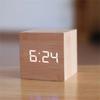 Retro Glow Clock Wood Desk Clock Decoration Supplies Digital LED Alarm Clock  Home