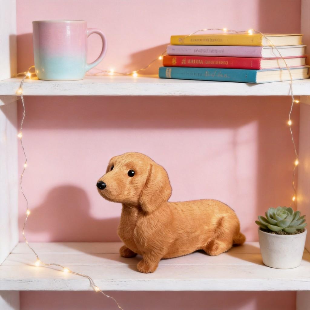 Pet Theme Plush Dog Figurine For Home Decor Creativity Gift Idea