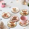 Scratch Resistant Desktop Pads Highland Cow Cork Coasters, Cute Floral Farmhouse Drink Mats with Decorative Home Kitchen Accessories Non-Slip