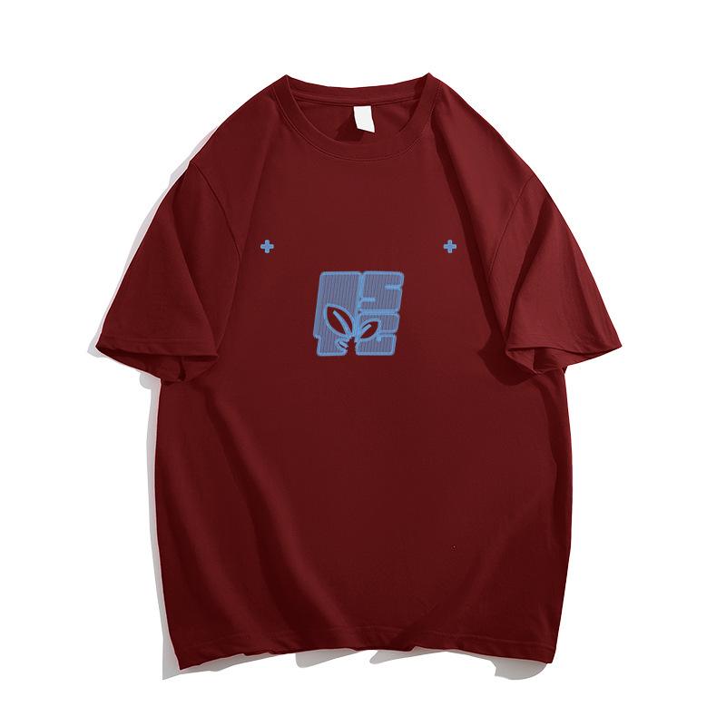 Pure Cotton Shoulder Short-sleeved T-shirt Women's American High Street Niche Design Sense Summer New Half-sleeved Loose Large-size Top