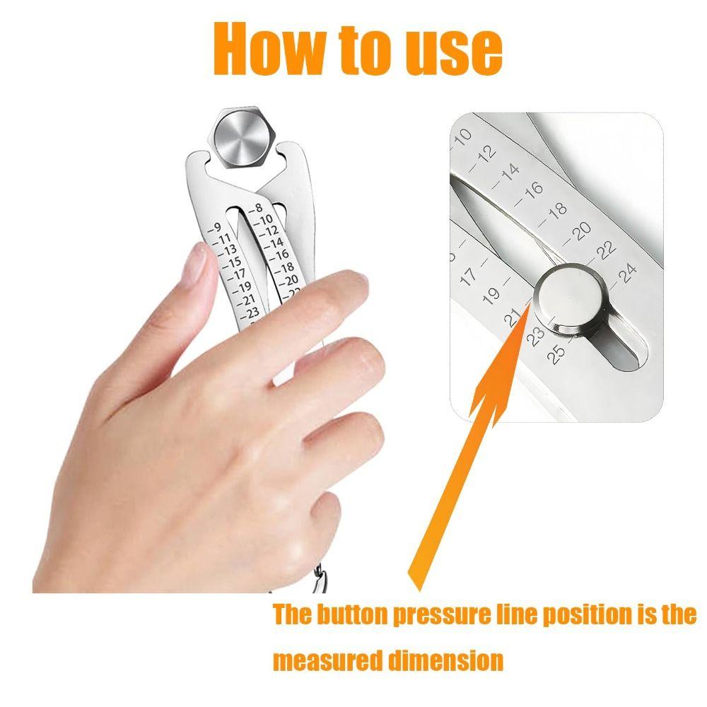 Precise Thread Size Checker Keychain Large Opening Adjustable Bolt Size Finder Keychain Two Sizes Lightweight