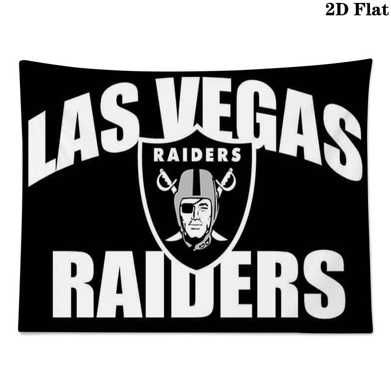 Las Vegas Raiders Logo Wall Tapestry Aesthetic Wall Hanging Printed Fabric Blanket Decorative Tapestries for Bedroom Living Room Home Decor