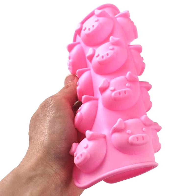 

Силиконовая форма в форме свиньи, форма для шоколада, форма для выпечки торта, конфет, инструмент для украшения торта 1pcs