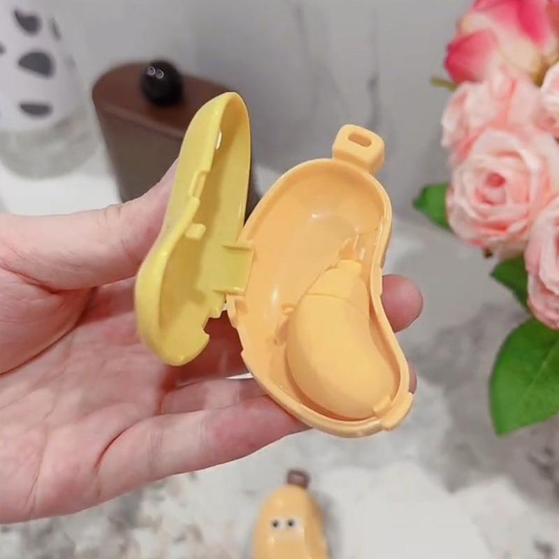 1/2PCS Cute Banana Toothbrush Storage Travel Toothpaste Box Toothbrush Dustproof 2-in-1 Toothbrush And Toothpaste Organizer