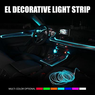 5M Car Interior Ambient LED Strip Light Decoration Garland Wire RopeTube Line Flexible Neon Lamp With USB Drive