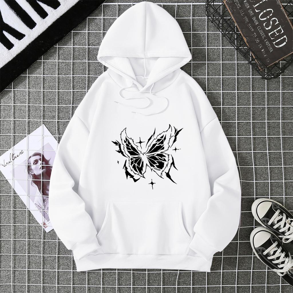 Autumn and Winter Fleece Women's Sweater Hooded Animal Print Sweater Women's Ins Harajuku Sweater