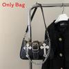 Street Style Pu Small Shoulder Bag With Chain Detail For Daily Use