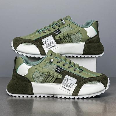 Tenis Erkek Günlük Suni Deri Spor Ayakkabı Erkek Dolgu Topuklu Ayakkabı 2025 İlkbahar Yaz Nefes Alabilen Spor Ayakkabı Erkek Spor Koşu Ayakkabısı Tenis Masculino